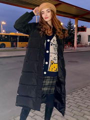 Long Hooded Puffer Coat