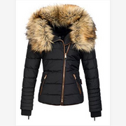 Puffer Jacket With Faux Fur Hood