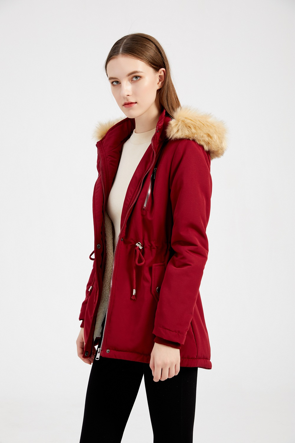 Warm Faux Fur Hooded Jacket