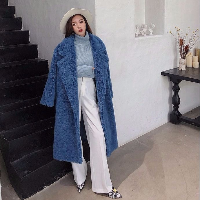 Oversized Long Teddy Coat