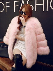 Open Front Fur Long Coat