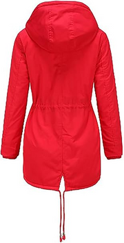 Fleece-Lined, Windproof Mid-Length Coat