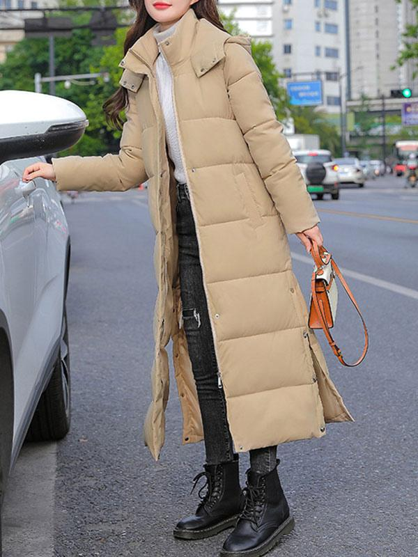 Long Hooded Puffer Coat