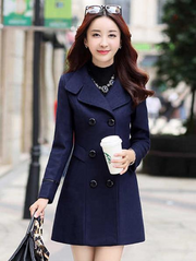 Turndown Collar Pea Coat