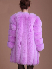 Open Front Fur Long Coat