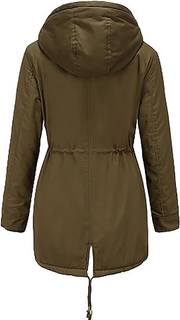 Fleece-Lined, Windproof Mid-Length Coat