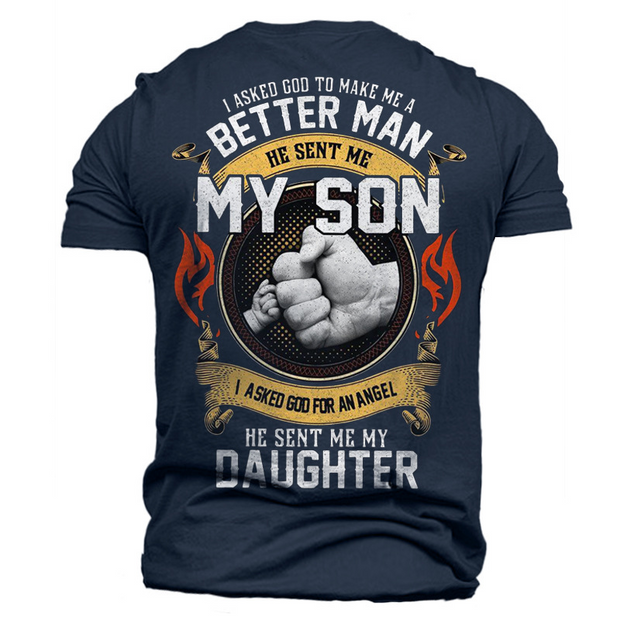 Father's Day Graphic Letter Printed T-Shirt