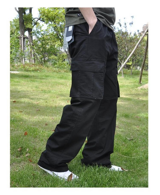 Lightweight Plain Baggy Cargo Pants