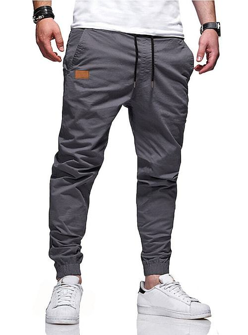 Drawstring Waist Elastic Cuff Cargo Pants