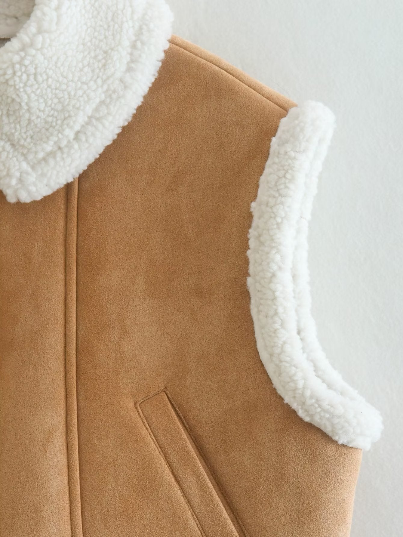 Beige Double Face Vest