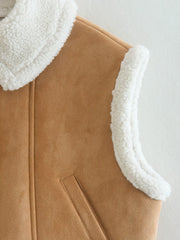 Beige Double Face Vest