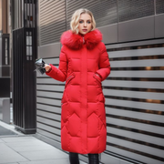 Faux Fur Hooded Long Puffer Coat