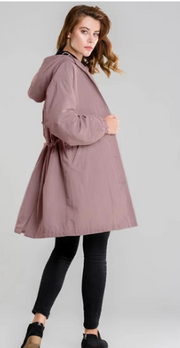 Water Resistant Oversized Hooded Rain Jacket