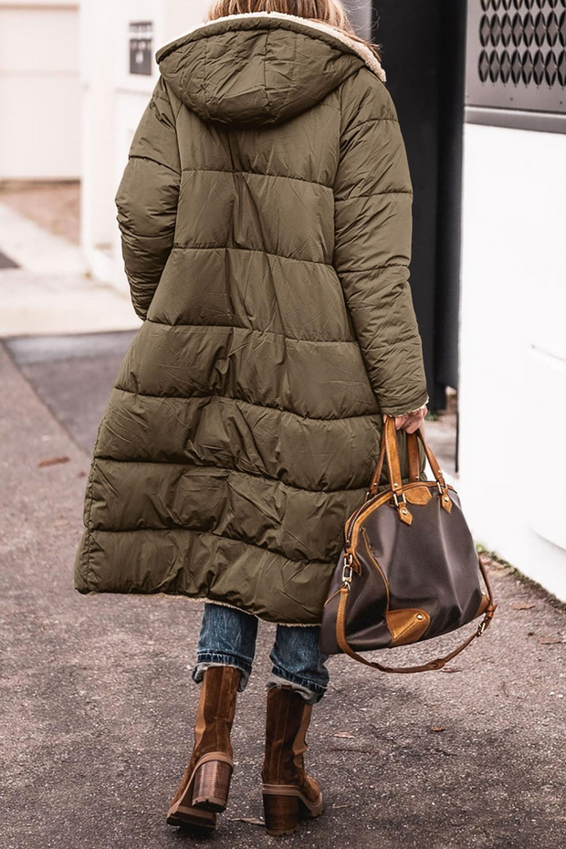 Sherpa-Lined Hooded Teddy Coat