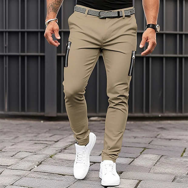 Plain Casual Comfortable Cotton Pants