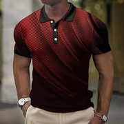 Lapel Short Sleeves Turndown Collar Shirt