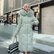 Faux Fur Hooded Long Puffer Coat