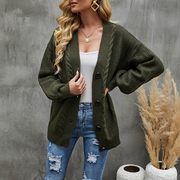 Button Front Long Sleeve Cardigan