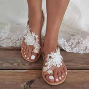 Lace Flower Wedding Women's flip flops Sandals