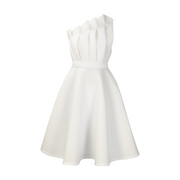 Pleated Strapless Sleeveless Mini Dress