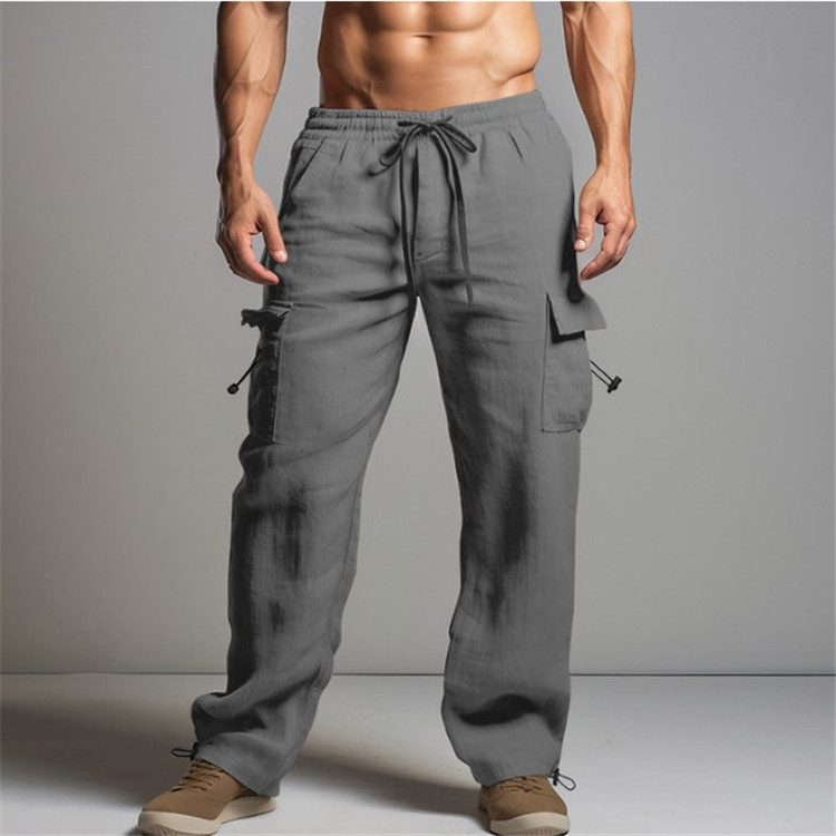 Plain Comfortable Multi Pocket Pant Trouser