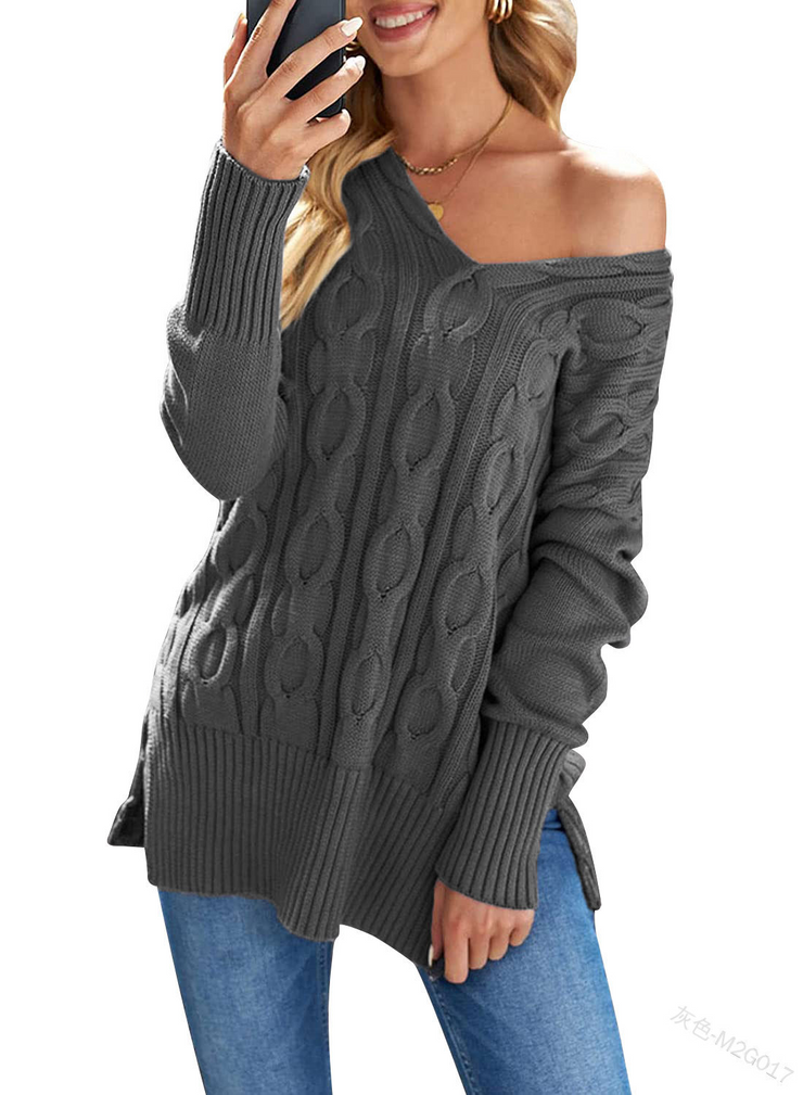 Oversized Twist Knit Sweater