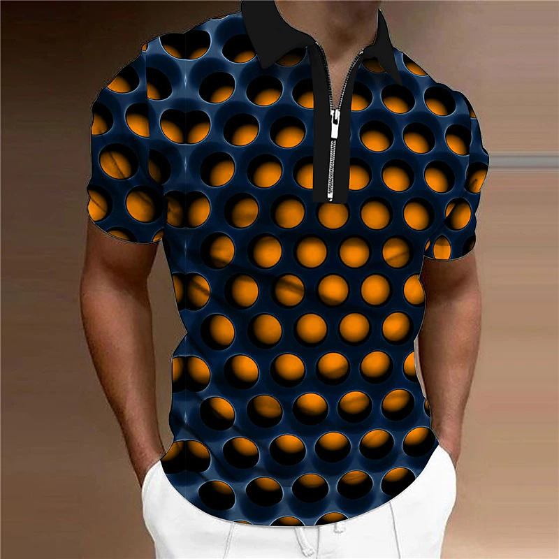 Optical Illusion 3D Printed Short Sleeves Shirt