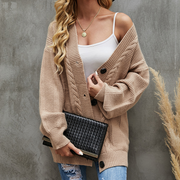 Button Front Long Sleeve Cardigan