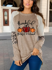 Patchwork Halloween Print Long Sleeve Sweatshirt