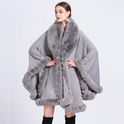 Cloak Cape Faux Fur Bride Wraps Poncho Coat