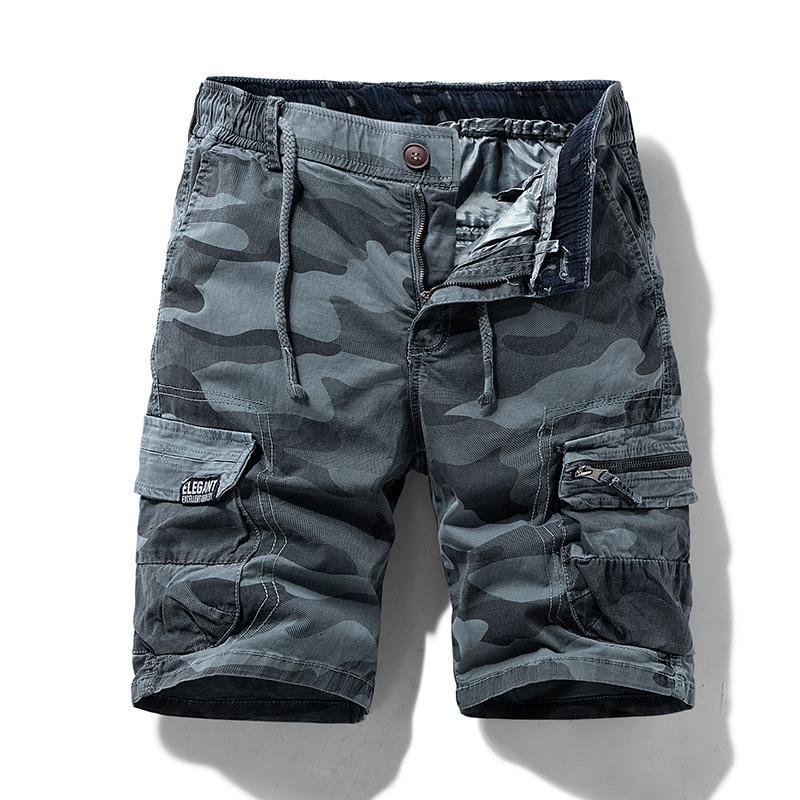 Camouflage Printed Multi Pockets Shorts