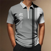 Coconut Tree Printed Short Sleeves Shirt