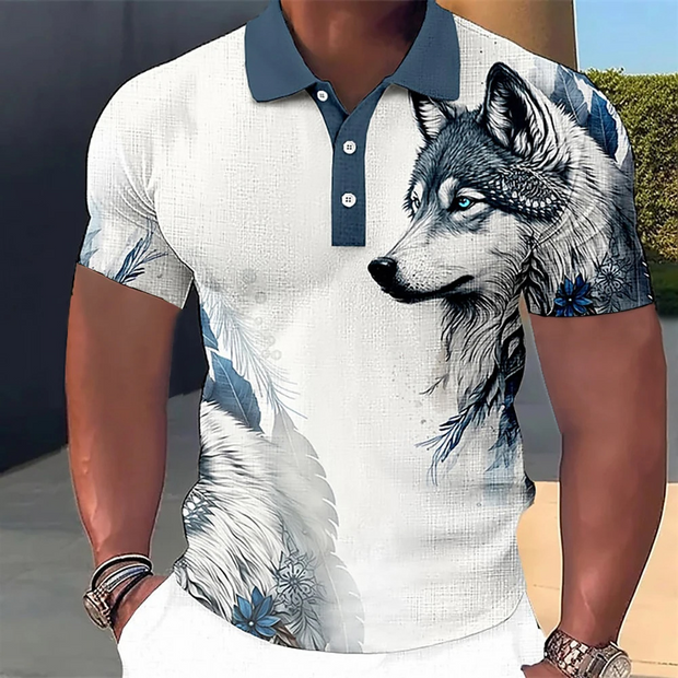 Wolf Graphic Printed Long Sleeves Shirt