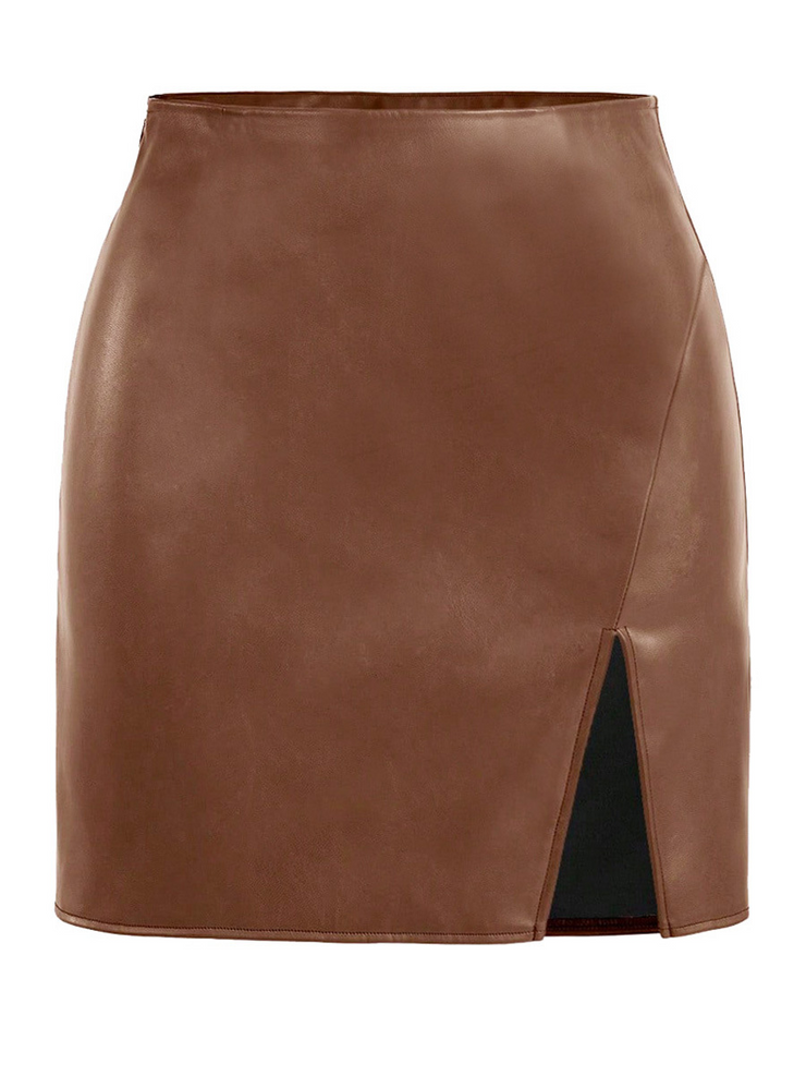 Faux Leather Mini Skirt