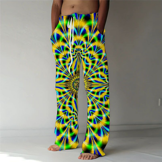 Drawstring Waist Graphic Printed Comfortable Pants