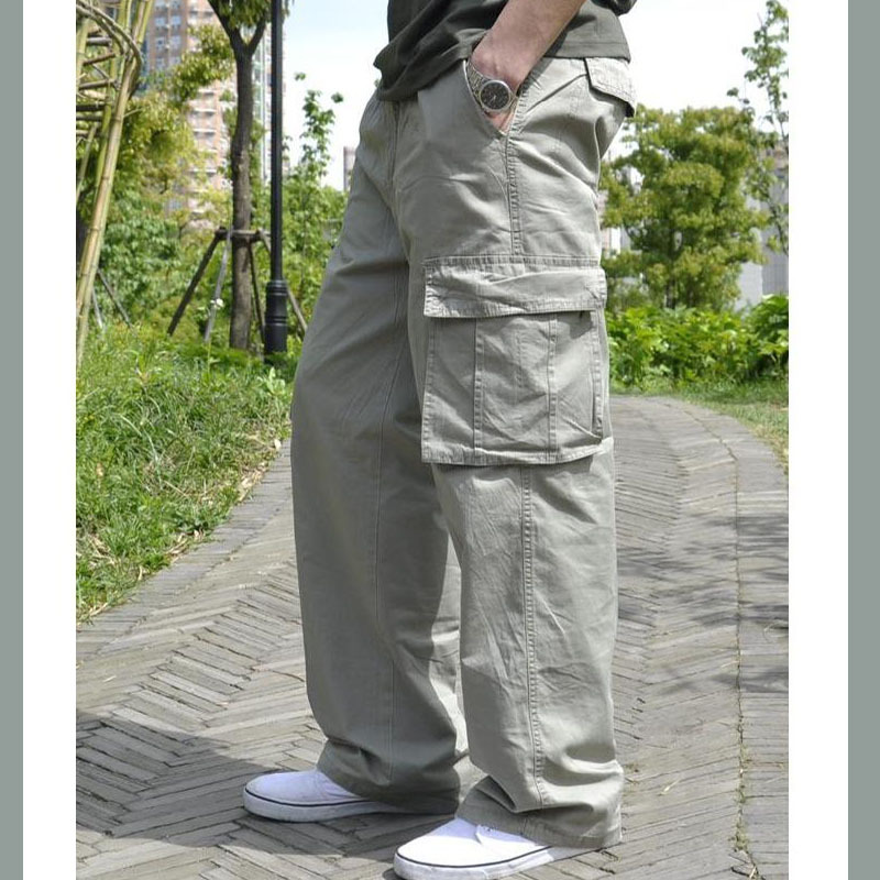 Lightweight Plain Baggy Cargo Pants