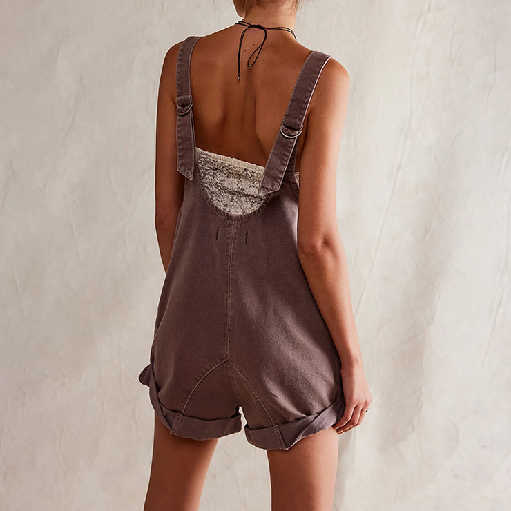 Summer Denim Overall Romper