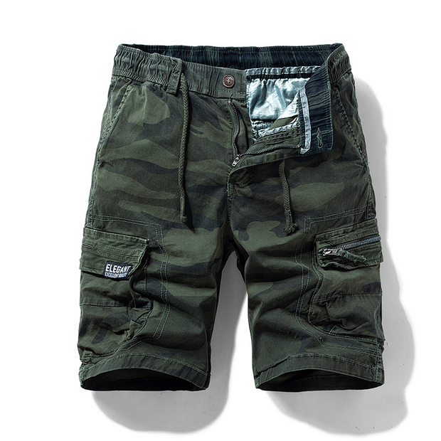 Camouflage Printed Multi Pockets Shorts