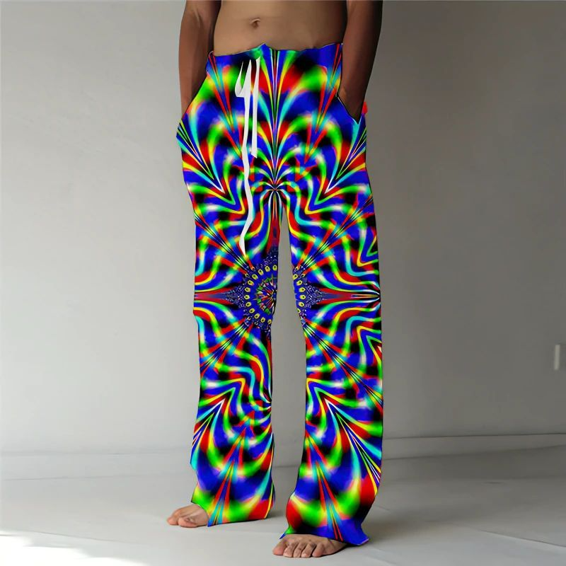 Drawstring Waist Graphic Printed Comfortable Pants