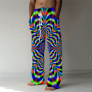 Drawstring Waist Graphic Printed Comfortable Pants