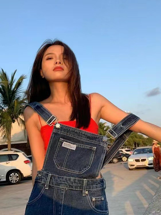 Vintage Washed Boyfriend Denim Overalls