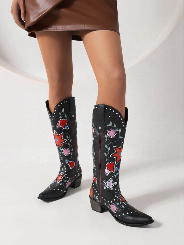 Embroidered Western Boots