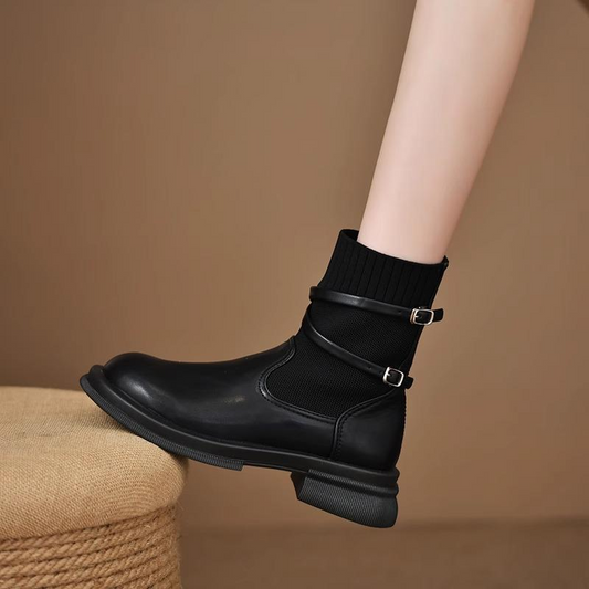 Strap Decor Ankle Boots