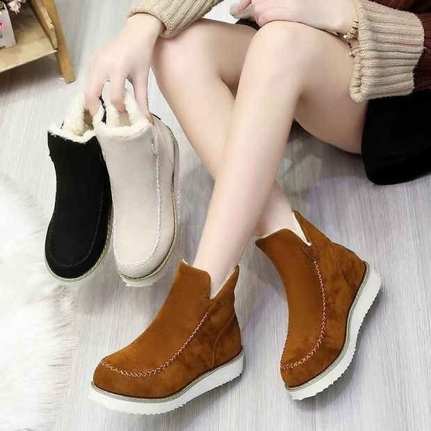 Snow Ankle Boots with Lined Platform