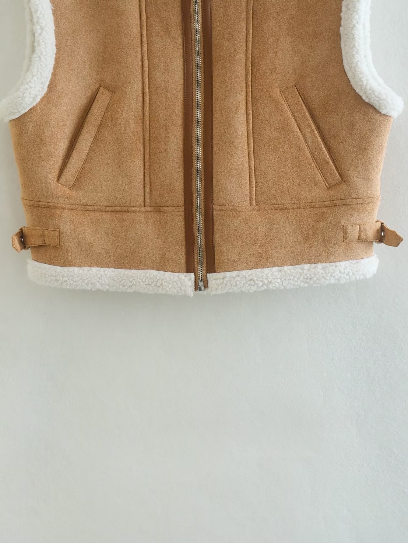 Beige Double Face Vest