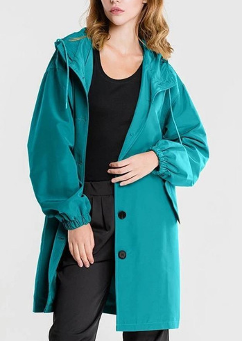 Water Resistant Oversized Hooded Rain Jacket