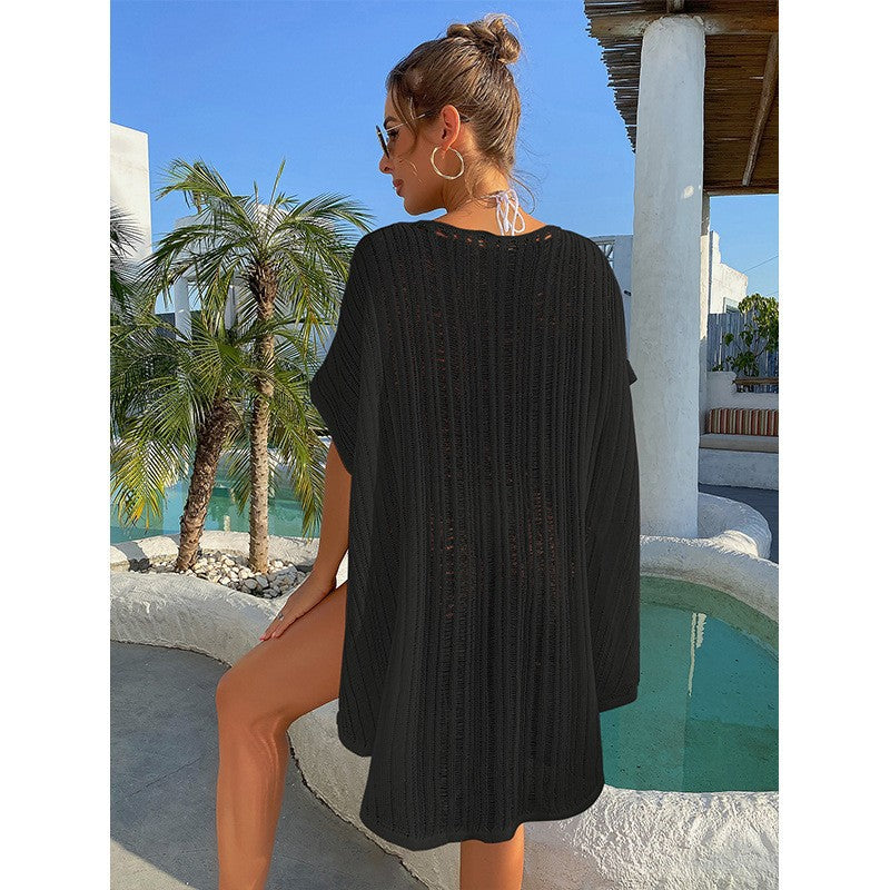 Tassel Tie Front Beach Cover Up