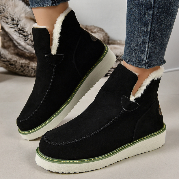 Snow Ankle Boots with Lined Platform