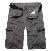 Plain Casual Zipper Pocket Shorts