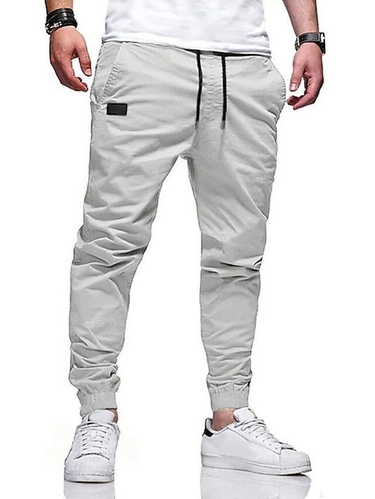 Drawstring Waist Elastic Cuff Cargo Pants